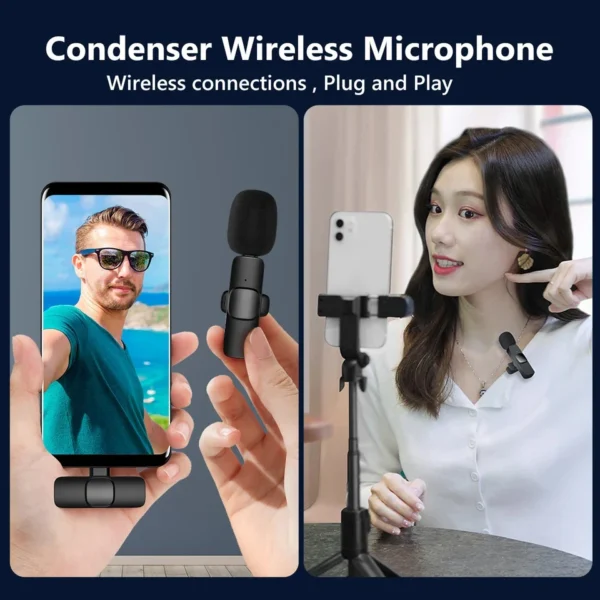 Wireless Lavalier Microphone Mic For Apple iPhone , android &ipad Vlog Live Stream AU - Image 2
